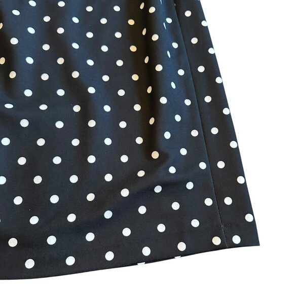 Karl Lagerfeld Black White Polka Dot Dress Short Puff Sleeve Shift Size 10 NWT - Picture 4 of 13